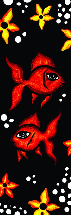 Cüt balıq təsvirli yoqa xalçası
