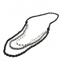 Three Tier Silk Bead Necklace 