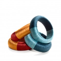 COLORFUL CHUNKY BANGLE FROM SILK THREADS